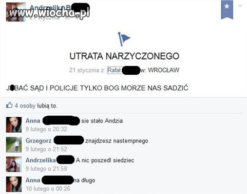 Narzyczony poszedł siedzieć