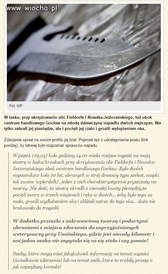 Pocięli jej twarz nożem, nikt nie udzielił pomocy