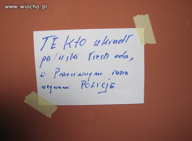 Oda do złodzieja palników