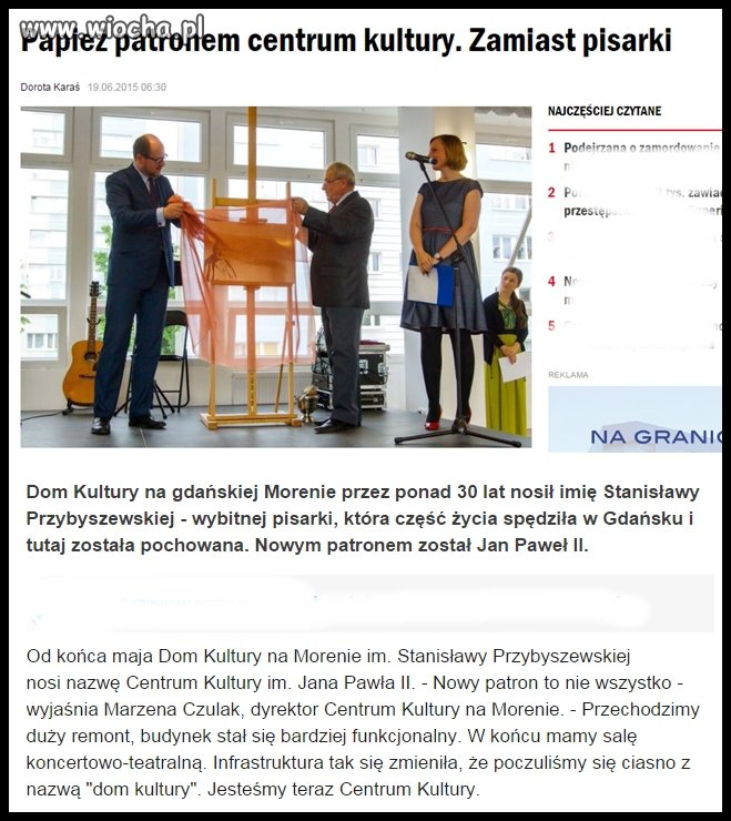 Rozumiem, że Papież dla wielu Polaków był wielkim