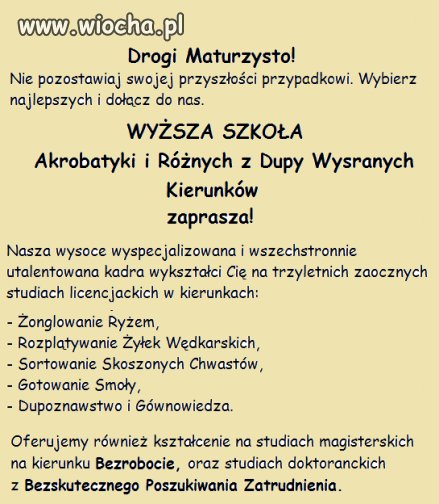 Drogi maturzysto