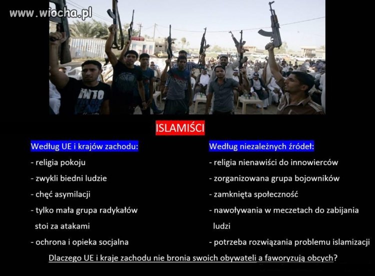 Postępowanie UE i krajów zachodu w kwestii islamu, 