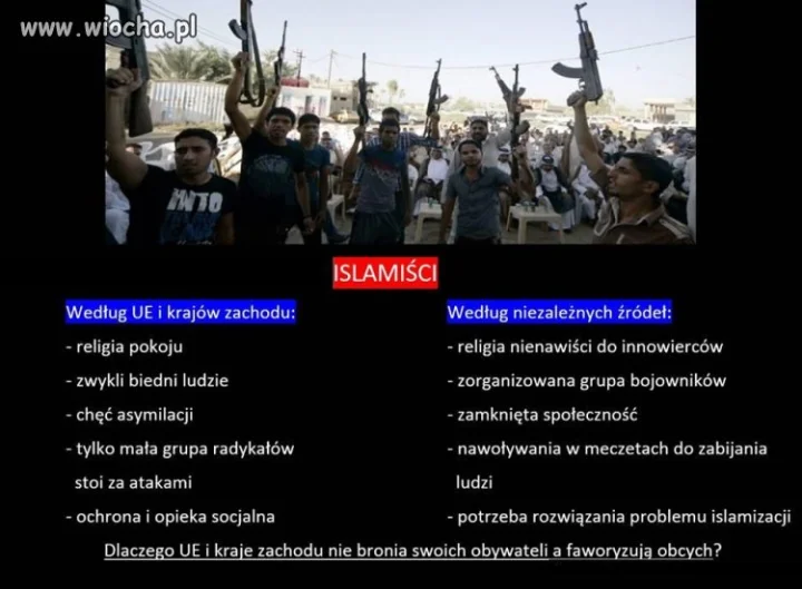 Postępowanie UE i krajów zachodu w kwestii islamu, 
