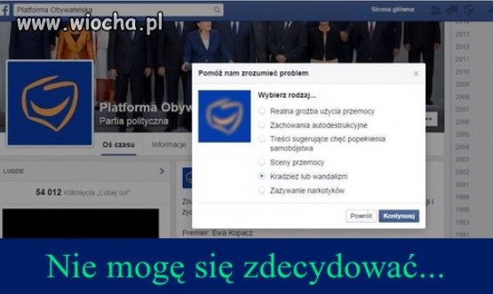 No nie mogę się zdecydować 