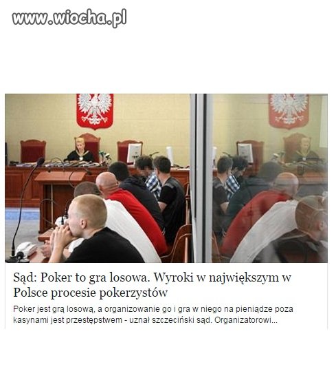 Poker to przestępstwo a dopalacze już nie .