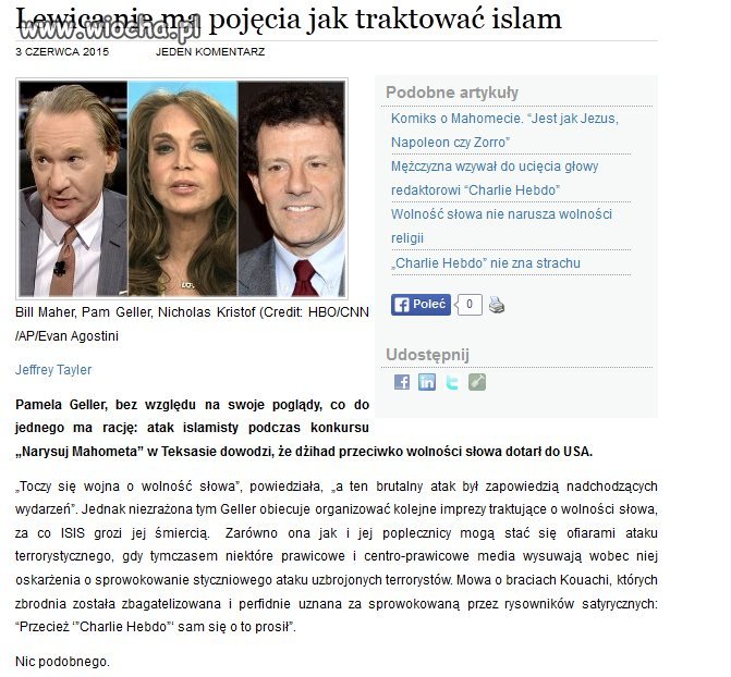 Lewica nie ma pojęcia jak traktować islam.