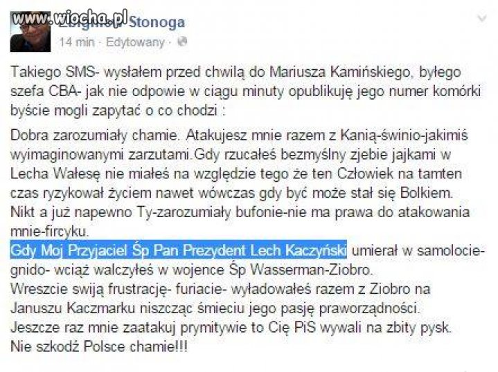 No i nadszedł moment, w którym współczuje L.K. 