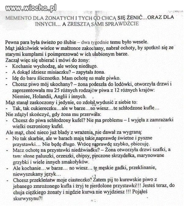 Memento dla żonatych