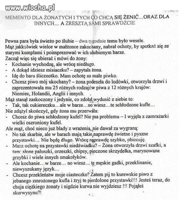 Memento dla żonatych