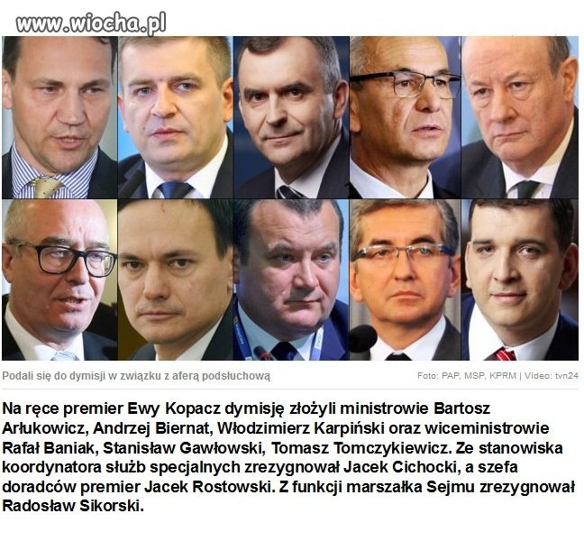 Zdymisjonowani z związku z podsłuchami...