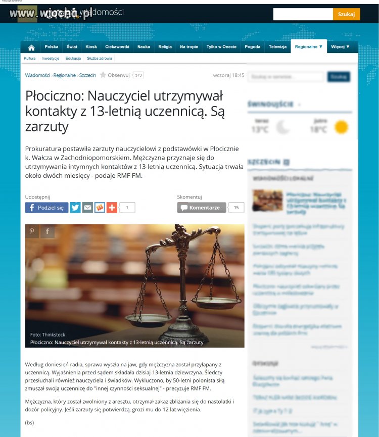 Nauczyciel pedofil