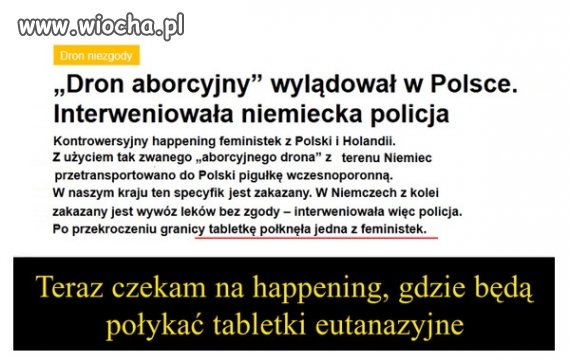 Dron wylądował 