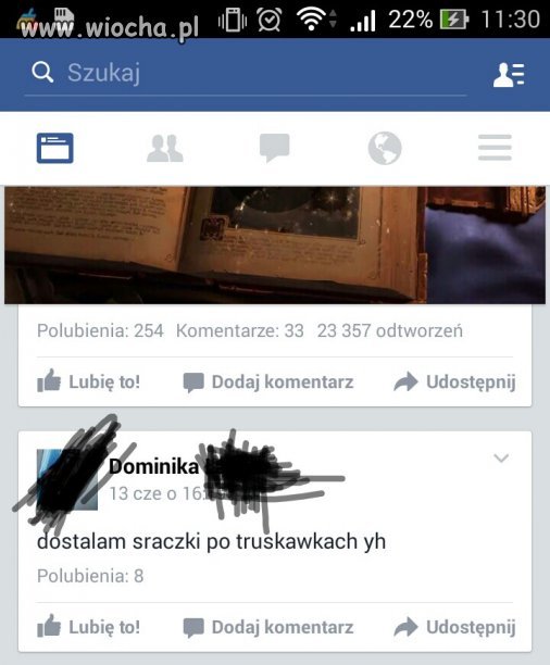 Poranne problemy na Facebooku...