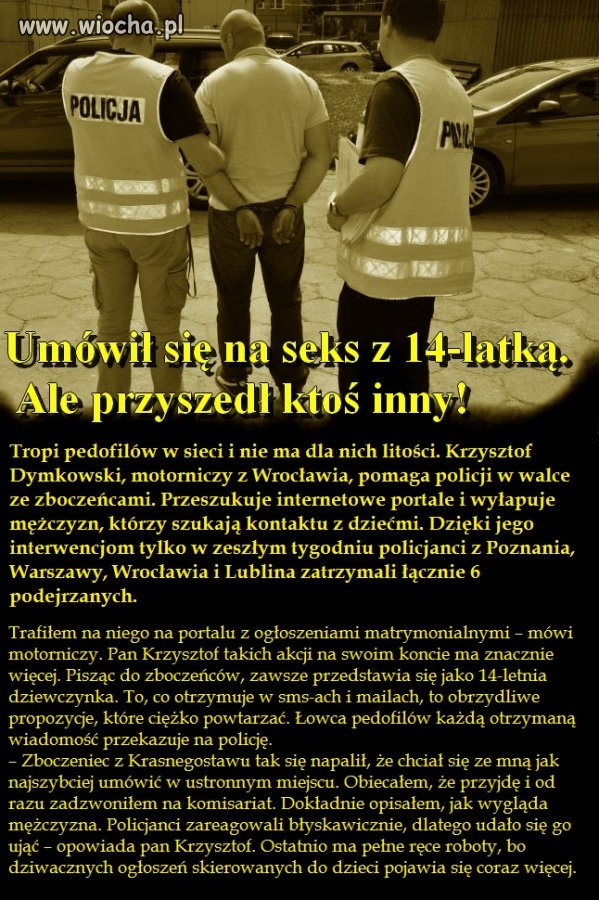 Myślał, że spotka się z 14-latką 