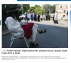 Łódzki performer znowu zaszokował ale kulturalnie