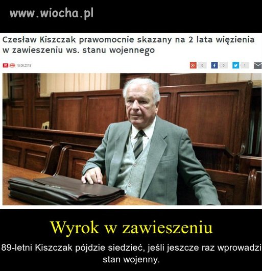 Wyrok dla Kiszczaka w zawieszeniu