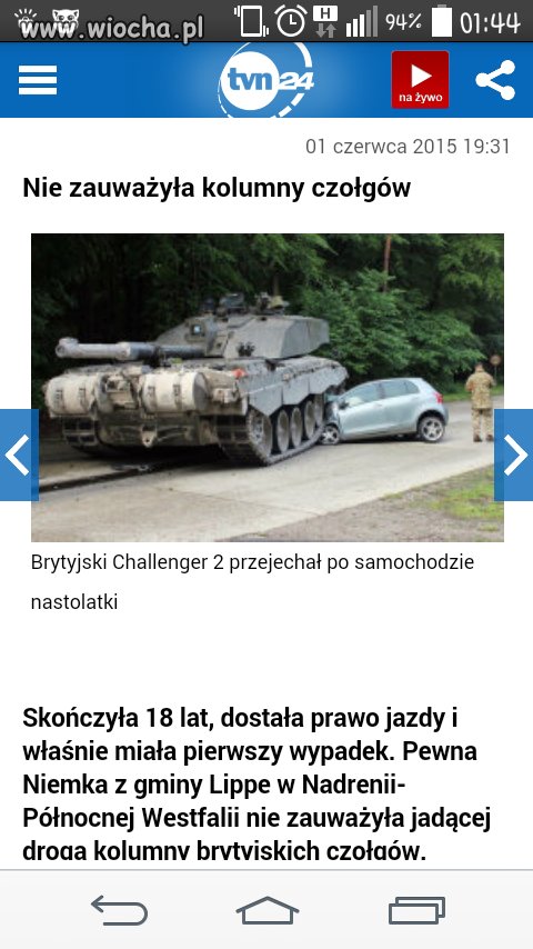 Jak można nie zauważyć czołgu?? 