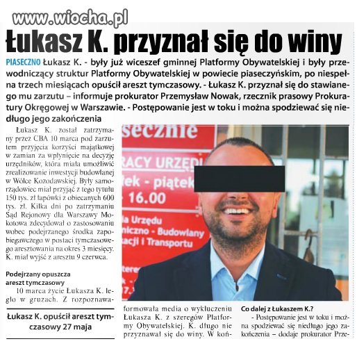 Następny łapówkarski Platfus 