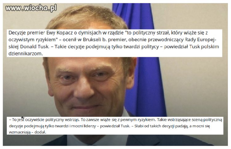 Donald Tusk komentuje zmiany w rządzie 