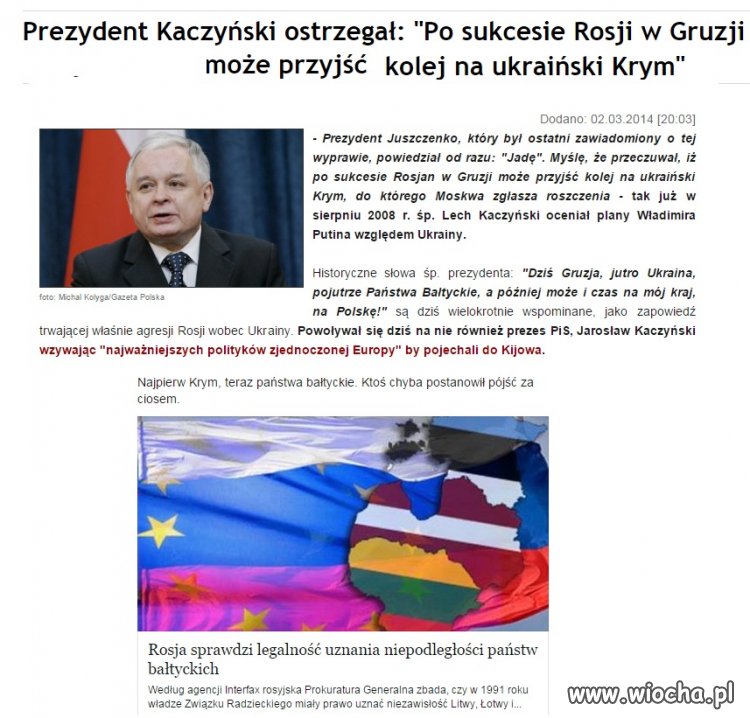 Kaczyński ostrzegał a dziś Rosja sprawdza legalność