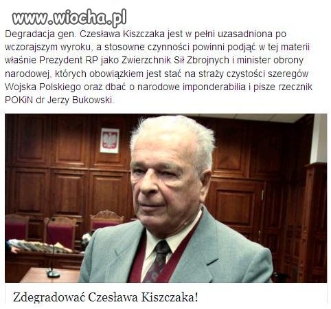 WINNY zdegradować zabrać emeryturę