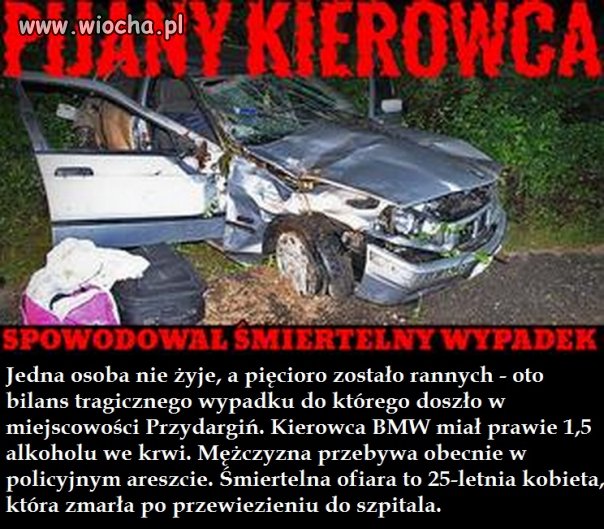 Kierował pod wpływem alkoholu, zabił kobietę 
