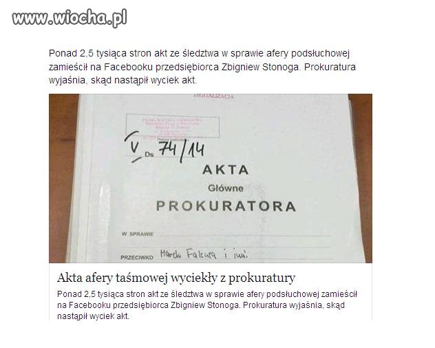 Prokuratura wyjaśnia skąd był przeciek