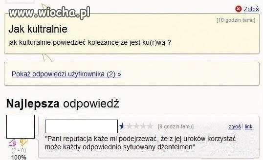 Jak kultralnie...