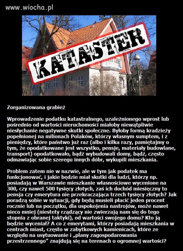 Podatek katastralny, następny absurdalny