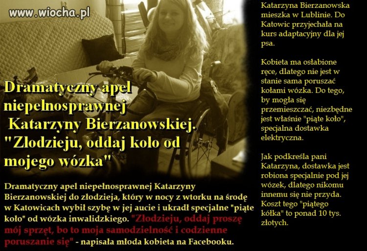 To trzeba być burakiem, żeby ukraść koło 