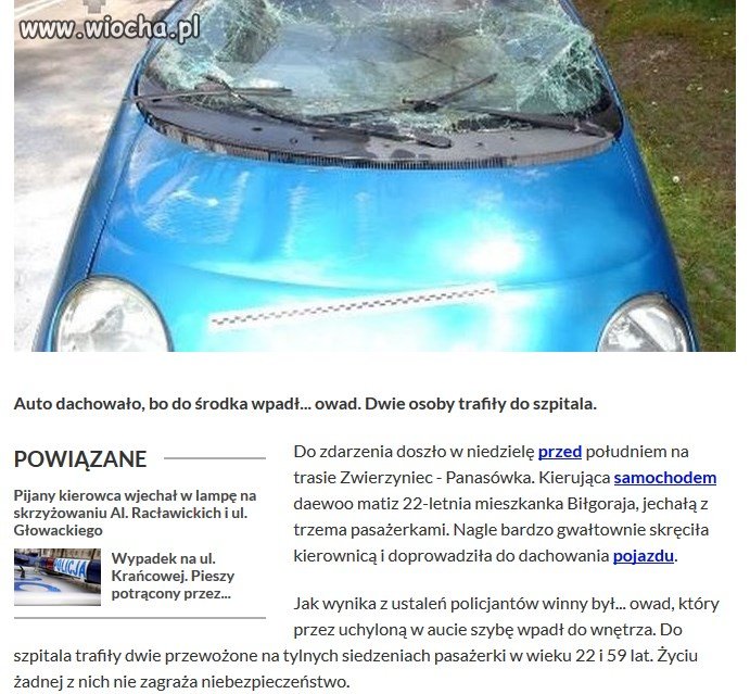 Rozbiła auto...