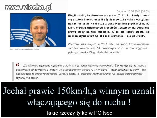 Pędził prawie 150