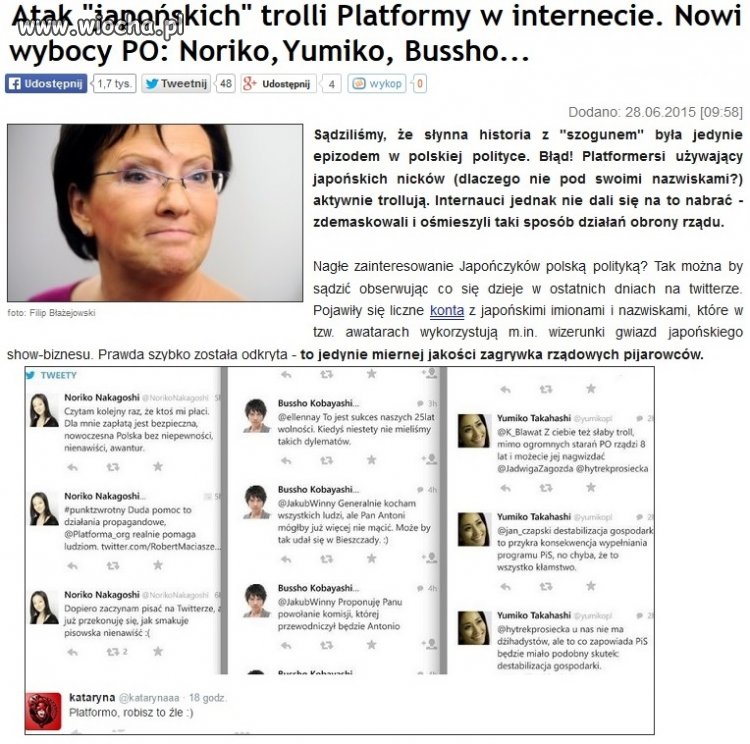 Japończycy na twitterze  