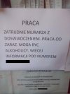 Ogłoszenie o pracę.