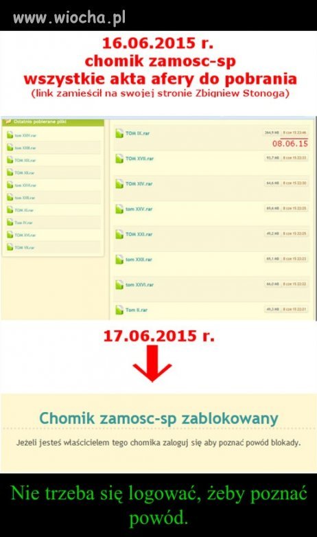 Ciekawe dlaczego zablokowali?