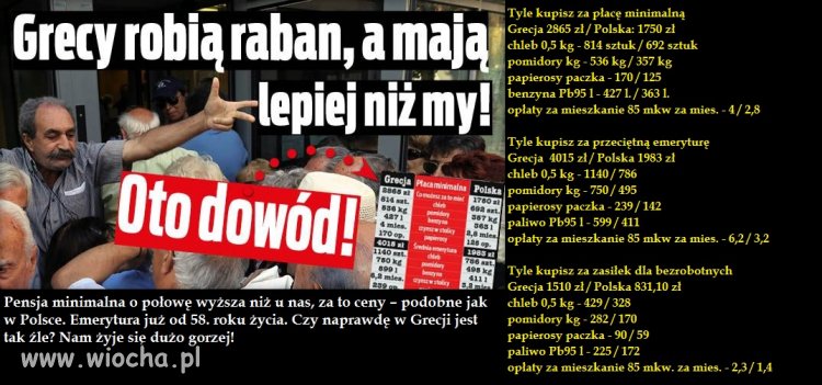 Grecy mają lepiej niż my 