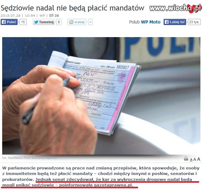 Konstytucja mówi o równości wszystkich wobec prawa
