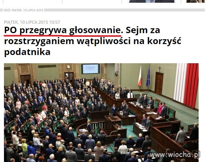 Paradoks? PO i Komorowski pyta, ale jest przeciw?