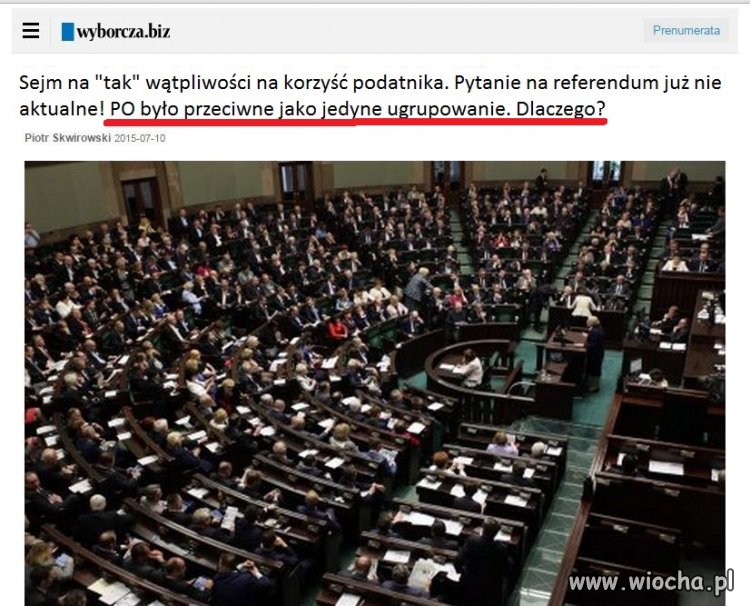 Wiedziałem, Platforma prawdziwie "obywatelska"