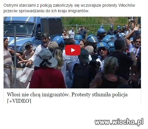Włosi przeciw sprowadzaniu emigrantów .