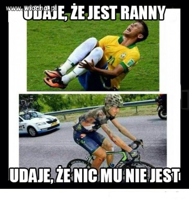 Udaje że jest ranny 