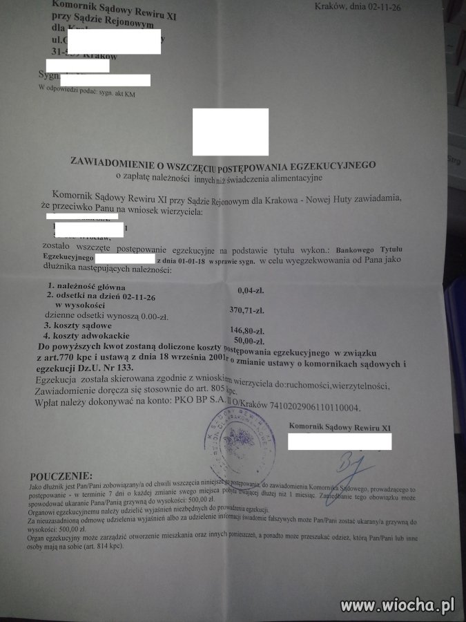 Stary dług dziadka...