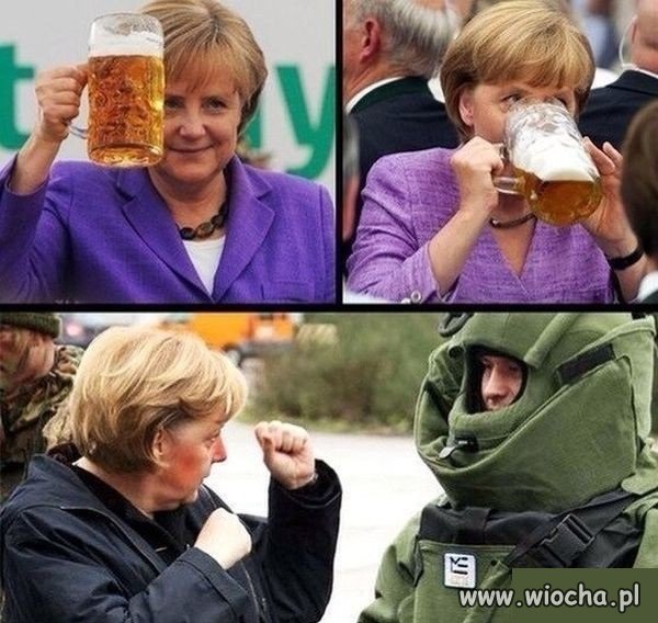 Wypiła piwo i rozrabia