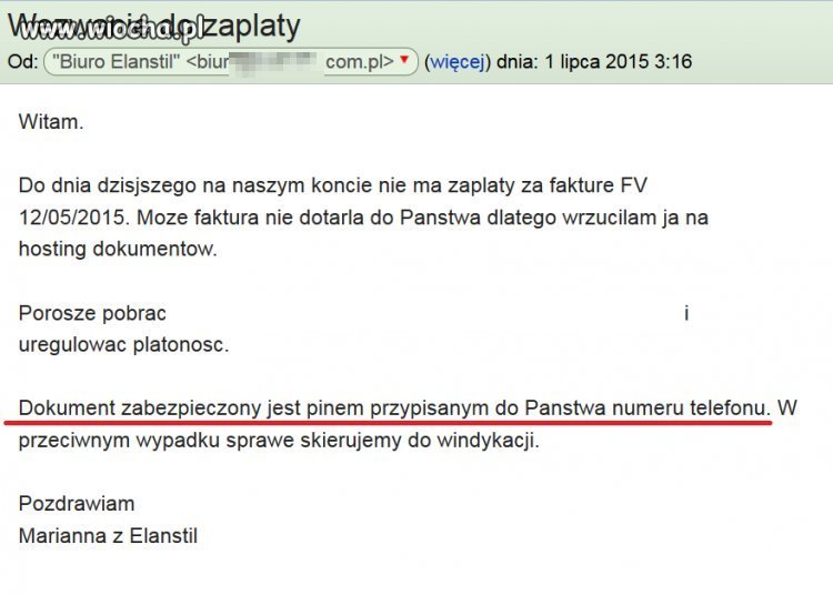Uwaga na oszustów wyłudzających dane!!!