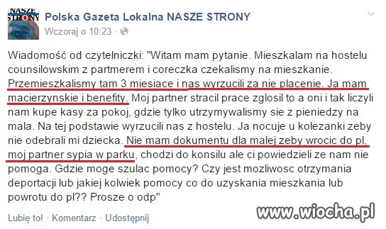 Benefity w Anglii załatwili...