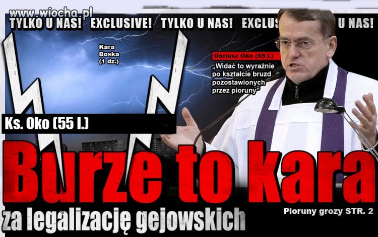 Ewentualnie Pan Bóg widzi i grzmi