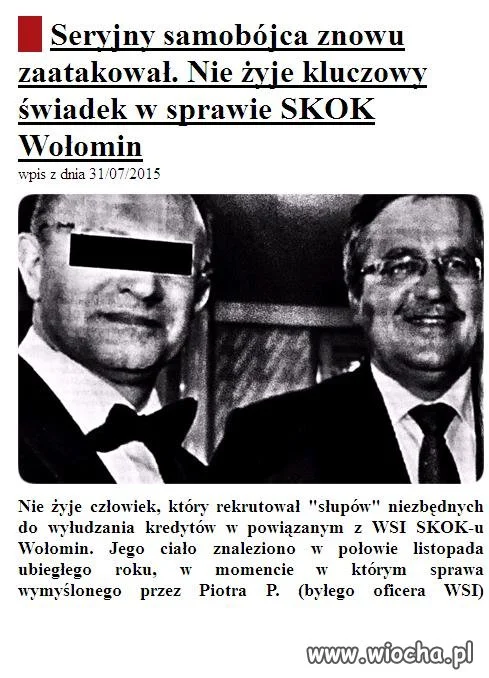 Seryjny samobójca znowu w akcji.