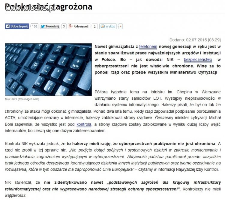NIK potwierdza :