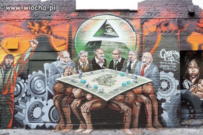 „New World Order”, malarz Mear One w Londynie
