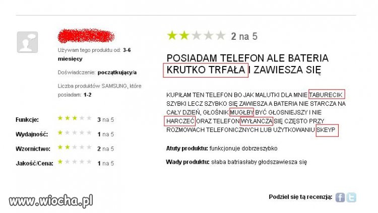 Opis poszedł po słownik